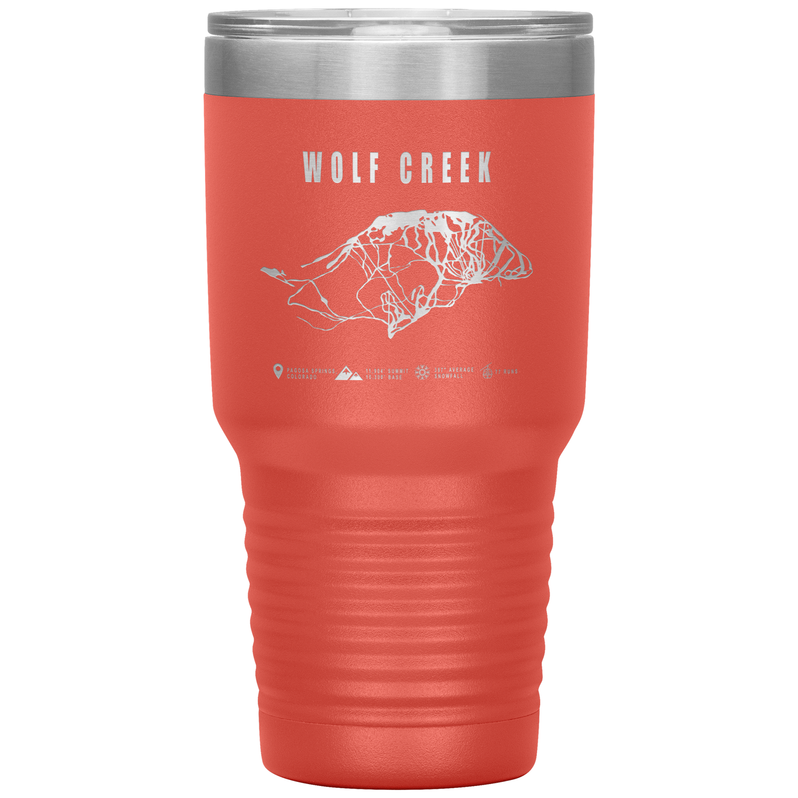 Wolf Creek Colorado Ski Trail Map 30oz Tumbler - Powderaddicts