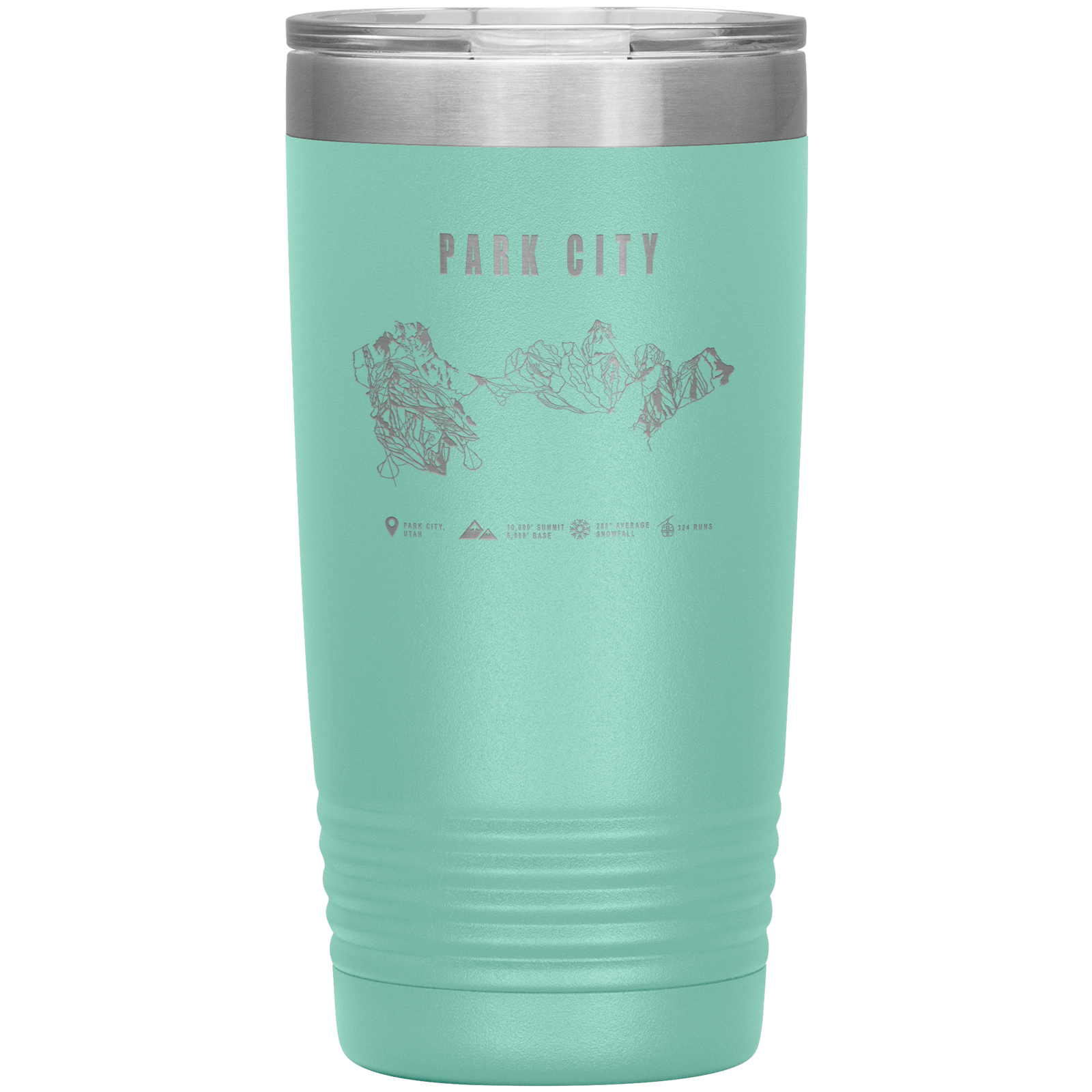 Park city,Utah Ski Trail Map 20oz Tumbler - Powderaddicts