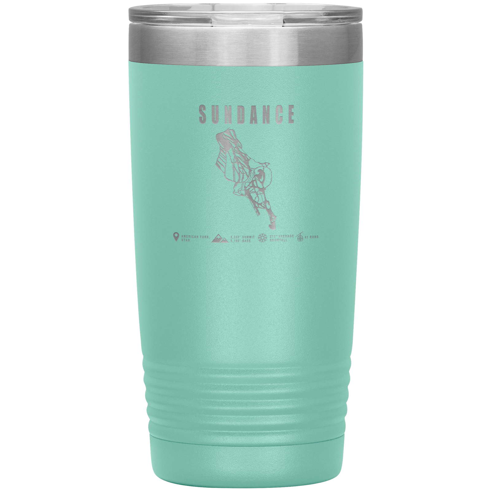 Sundance,Utah Ski Trail Map 20oz Tumbler - Powderaddicts
