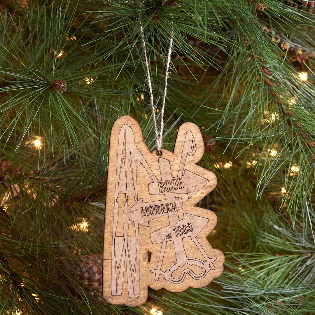 PERSONALIZED Live Love Ski & Ride Christmas Ornament (🇺🇸 Made In The USA) - Powderaddicts