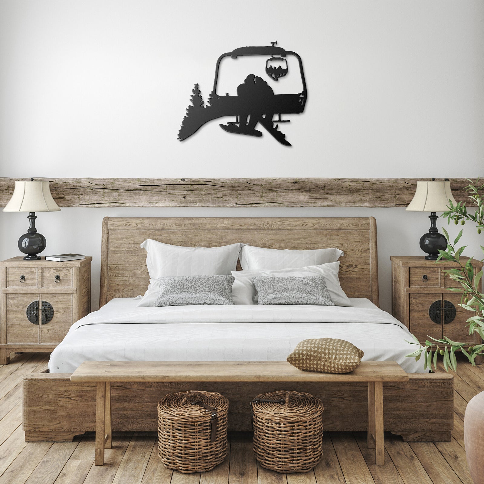 CHAIRLIFT COUPLE METAL WALL ART (🇺🇸 MADE IN THE USA)