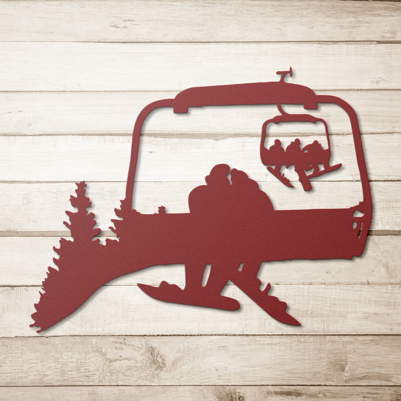 PERSONALIZED CHAIRLIFT COUPLE METAL WALL ART (🇺🇸 MADE IN THE USA)