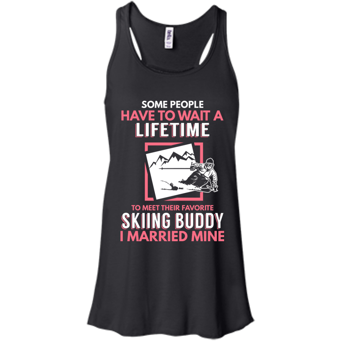 Skiing Mom Buddy - I Married Mine Tank Tops - Powderaddicts