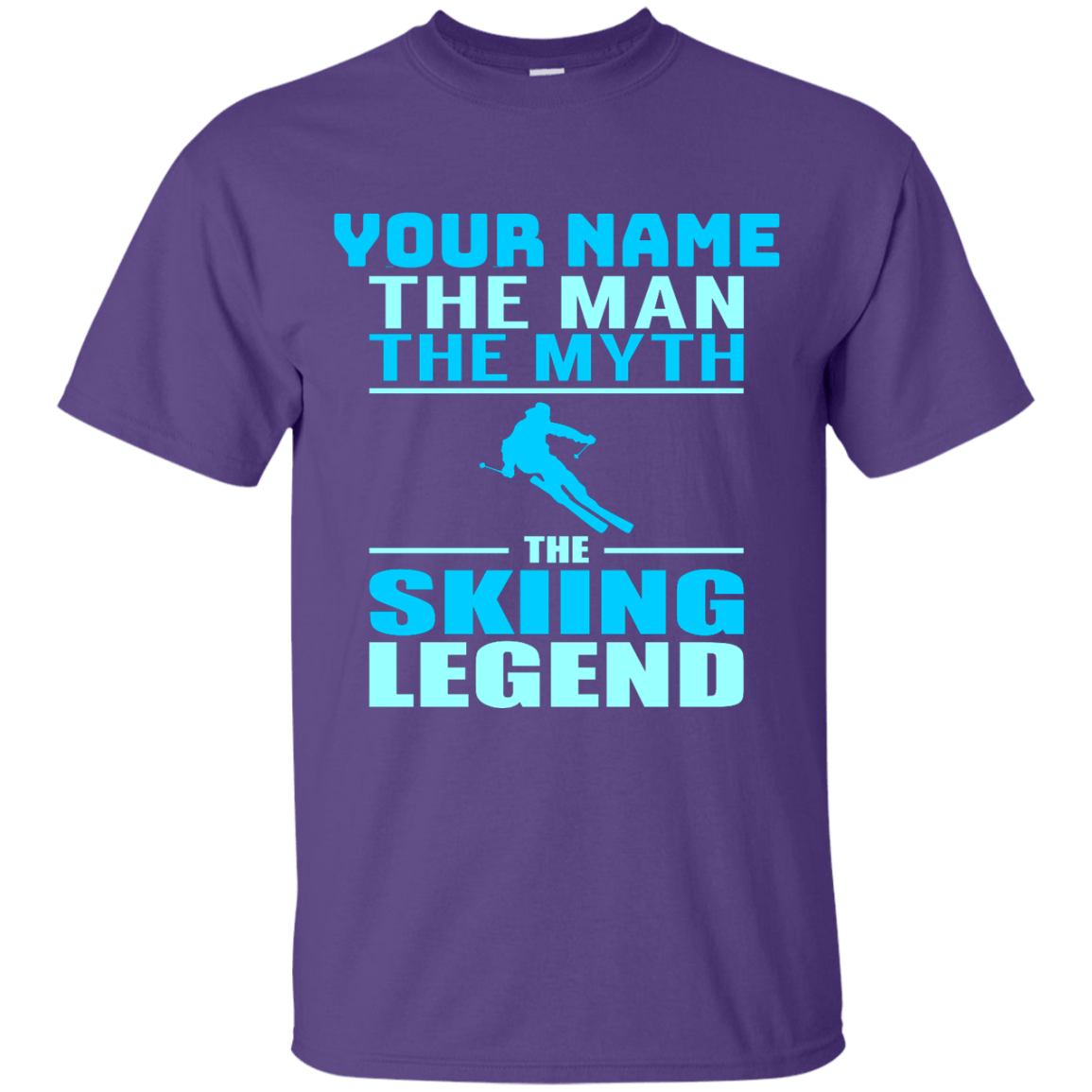 Personalized The Man The Myth The Skiing Legend Tees - Powderaddicts
