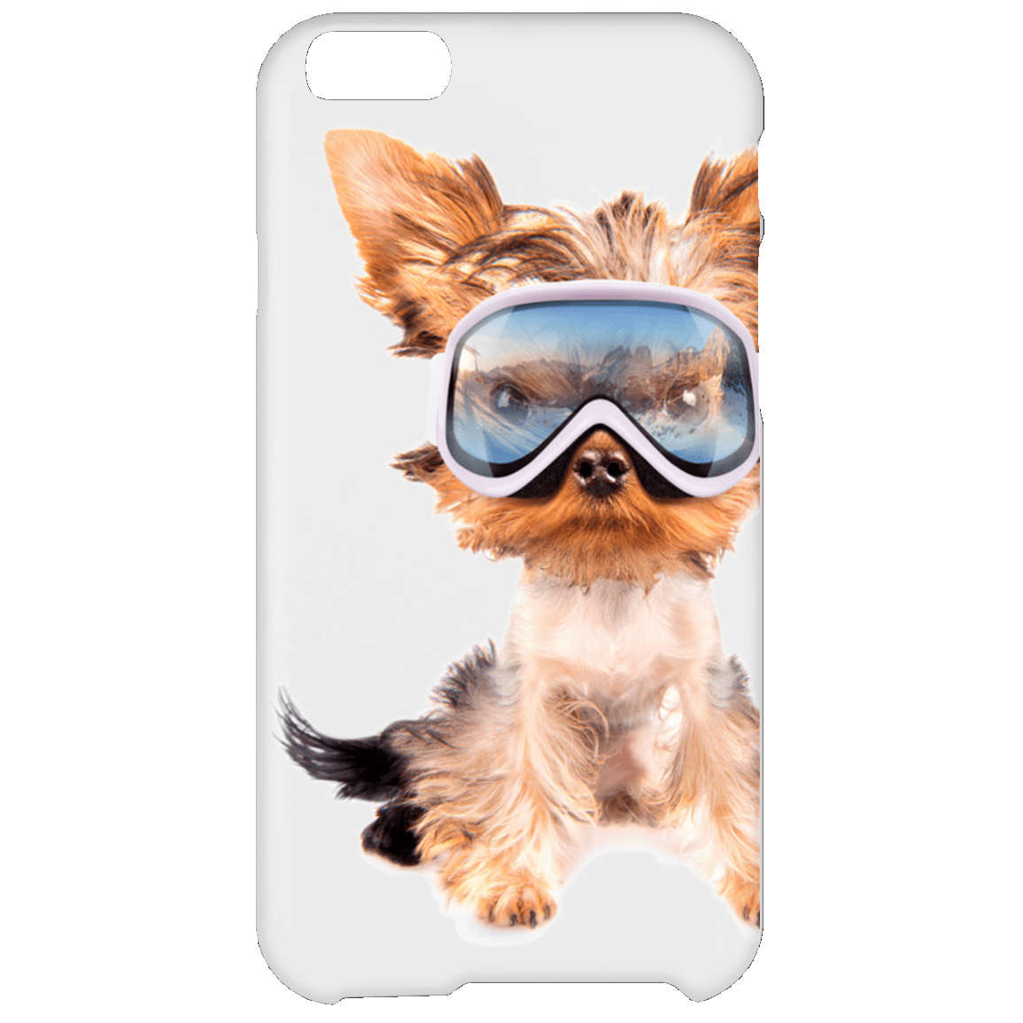Yorkie Skier Phone Cases - Powderaddicts