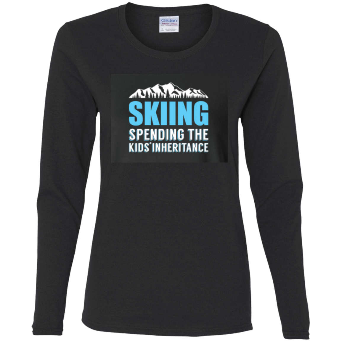 Skiing Spending The Kids Inheritance Long Sleeves - Powderaddicts