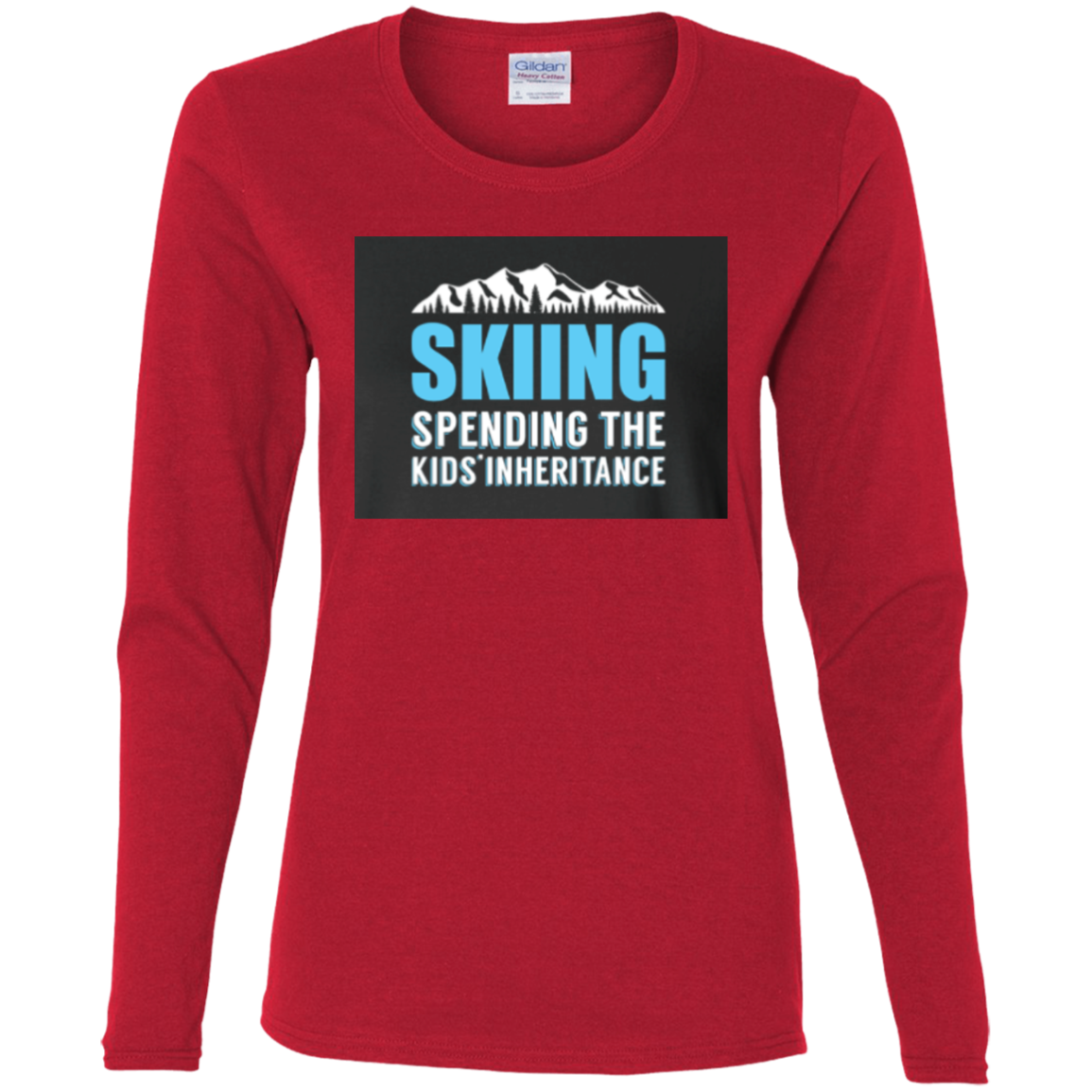 Skiing Spending The Kids Inheritance Long Sleeves - Powderaddicts