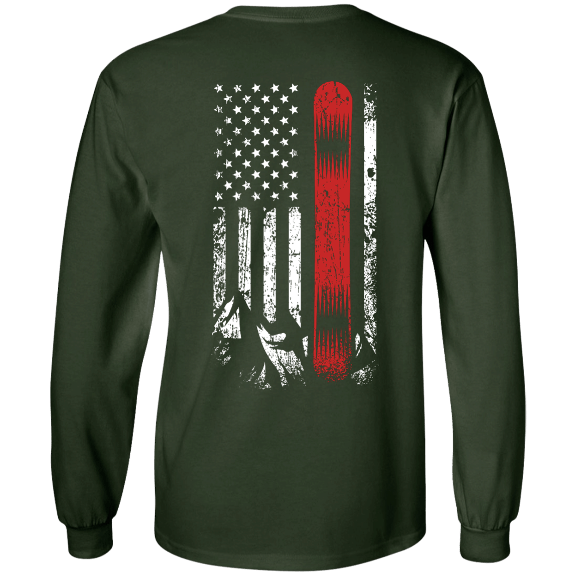 USA Snowboard Flag Long Sleeves - Powderaddicts