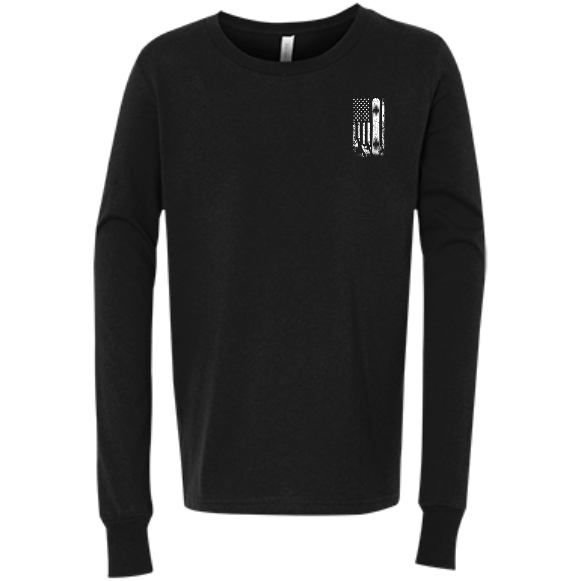 USA Snowboard Flag Youth Long Sleeves - Powderaddicts
