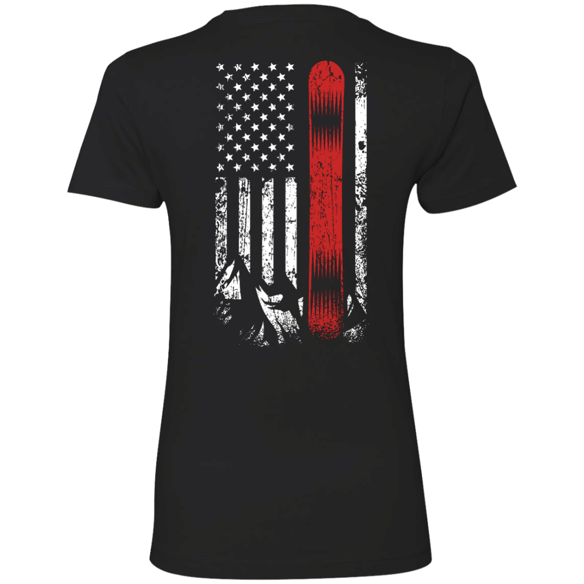 USA Snowboard Flag Ladies Tees - Powderaddicts