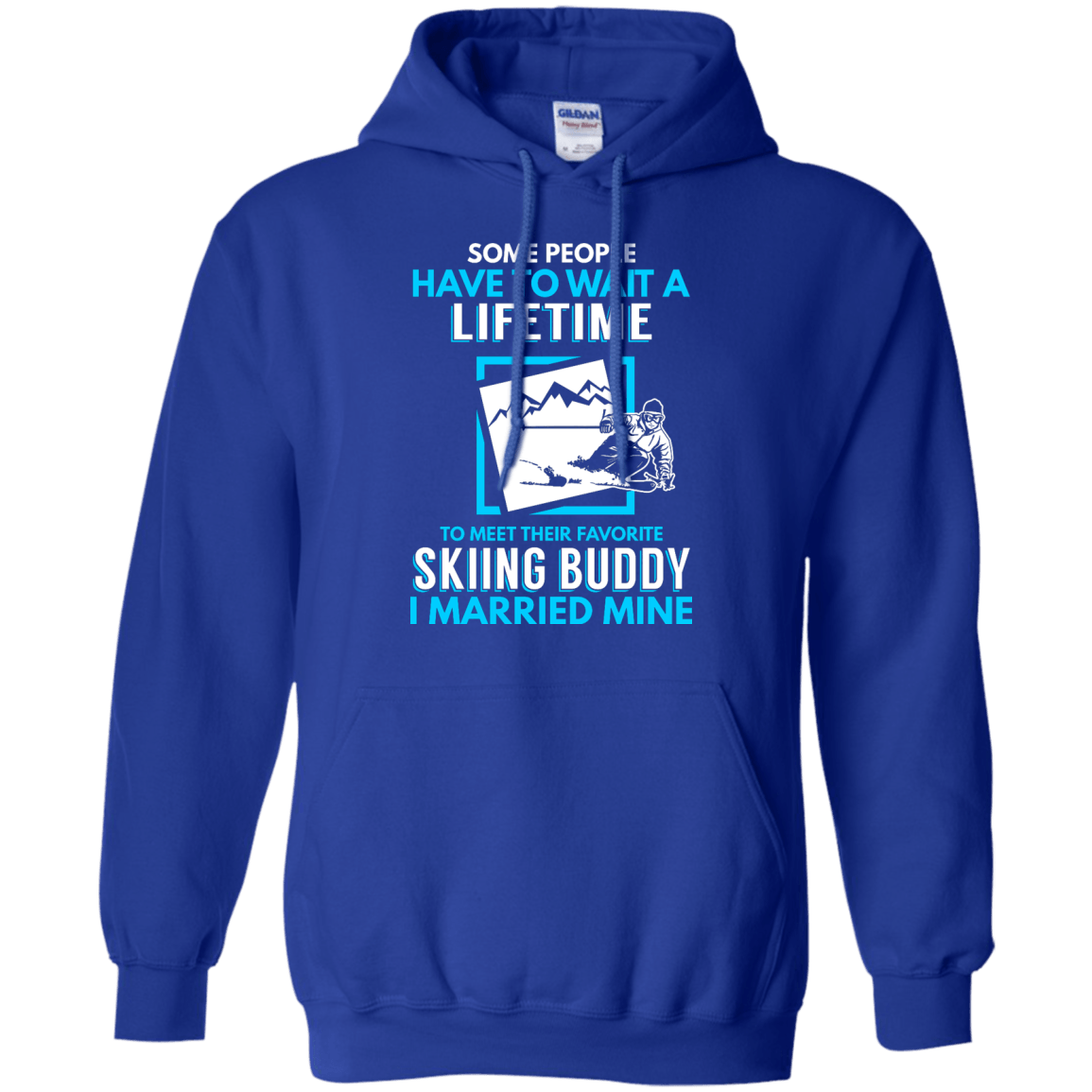 Skiing Dad Buddy - I Married Mine Hoodies - Powderaddicts