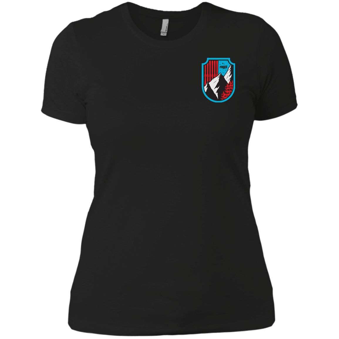 Ski Flag Ladies Tees and V-Neck - Powderaddicts