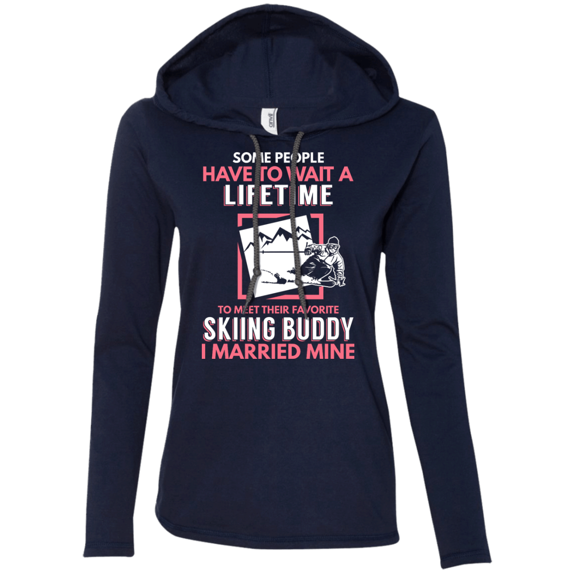 Skiing Mom Buddy - I Married Mine Hoodies - Powderaddicts