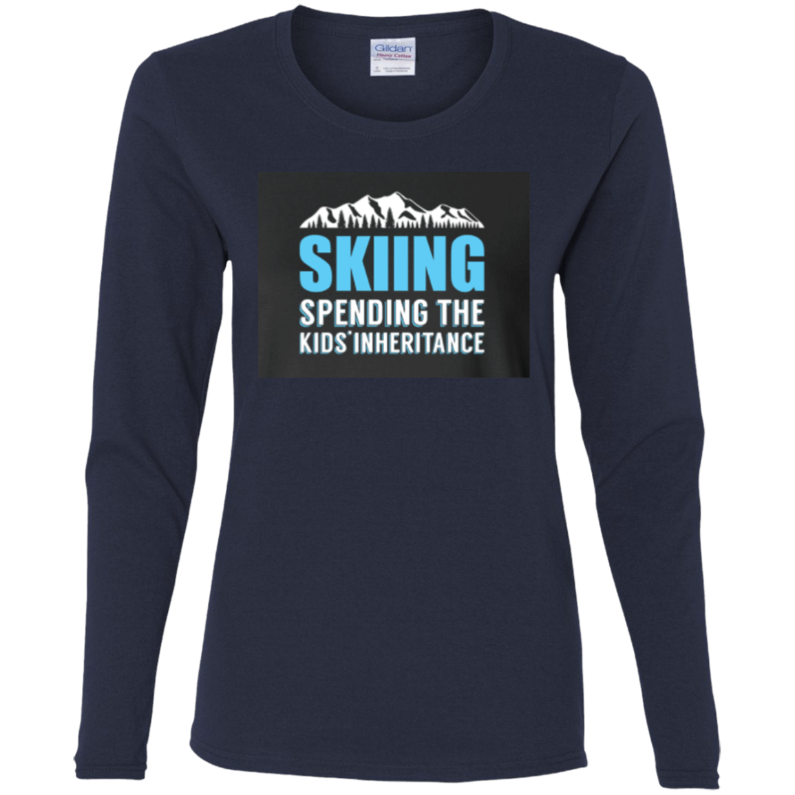 Skiing Spending The Kids Inheritance Long Sleeves - Powderaddicts