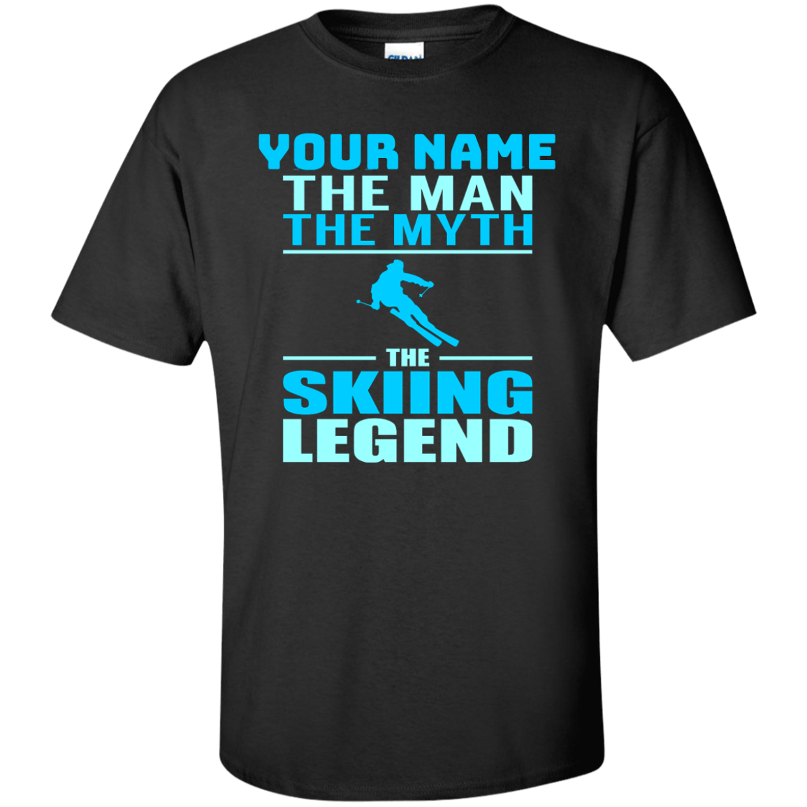 Personalized The Man The Myth The Skiing Legend Tees - Powderaddicts