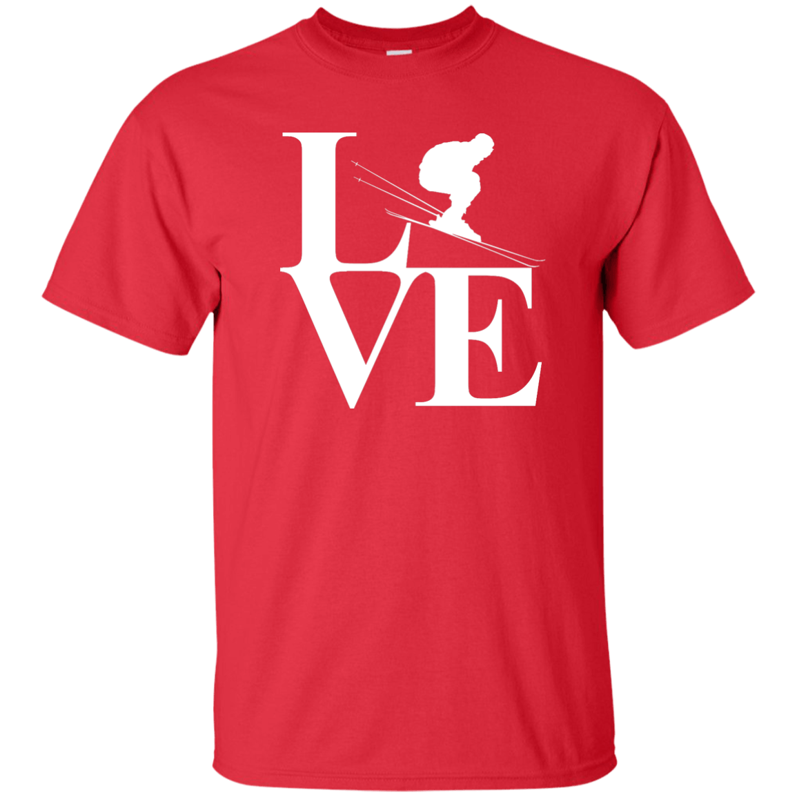 L.O.V.E. Skiing Tees - Powderaddicts