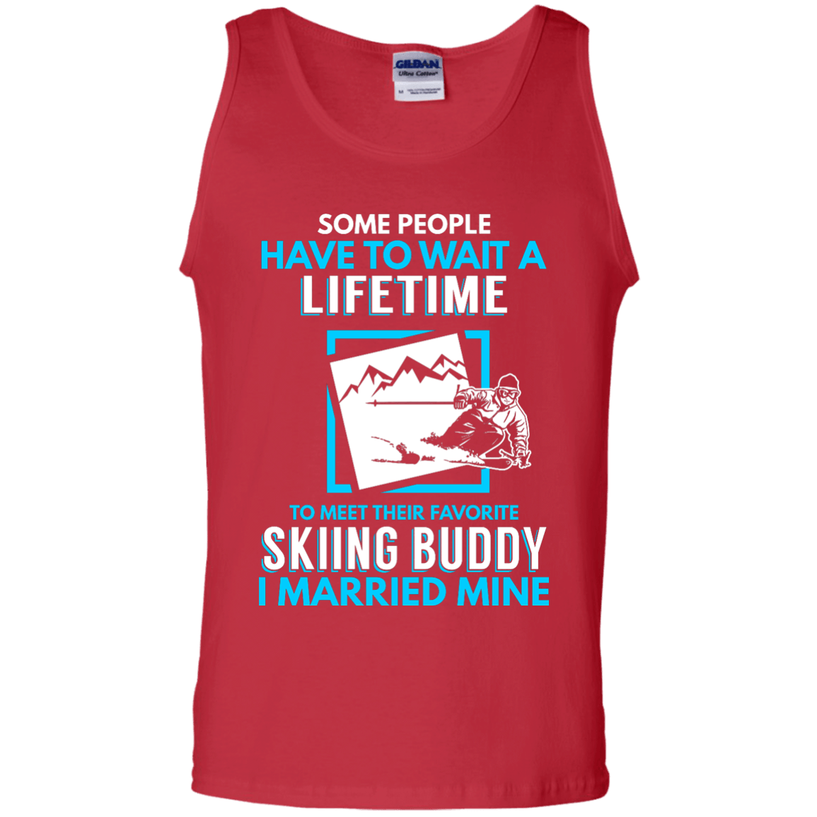Skiing Dad Buddy - I Married Mine Tank Tops - Powderaddicts