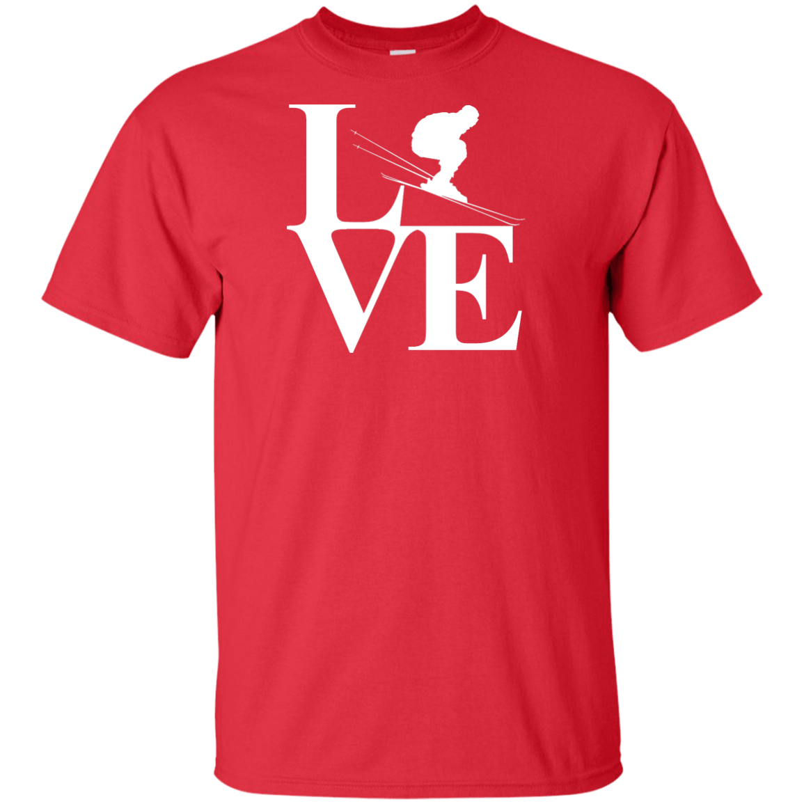 L.O.V.E. Skiing Tees - Powderaddicts