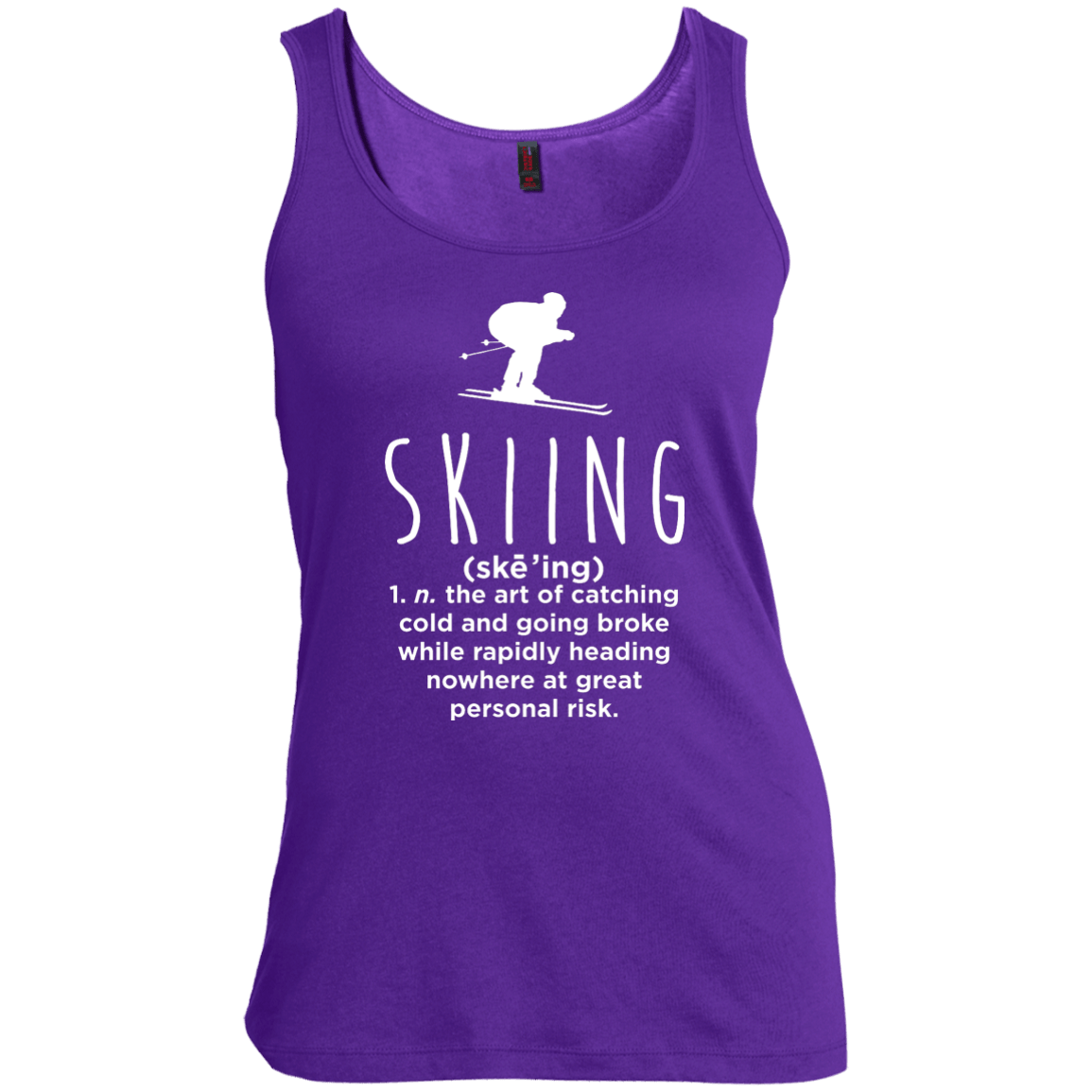 Skiing Definition Tank Tops - Powderaddicts