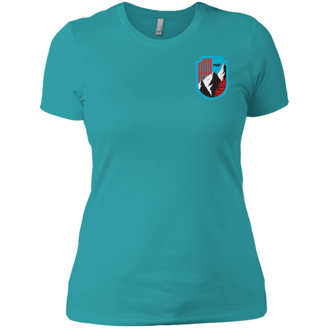 Ski Flag Ladies Tees and V-Neck - Powderaddicts