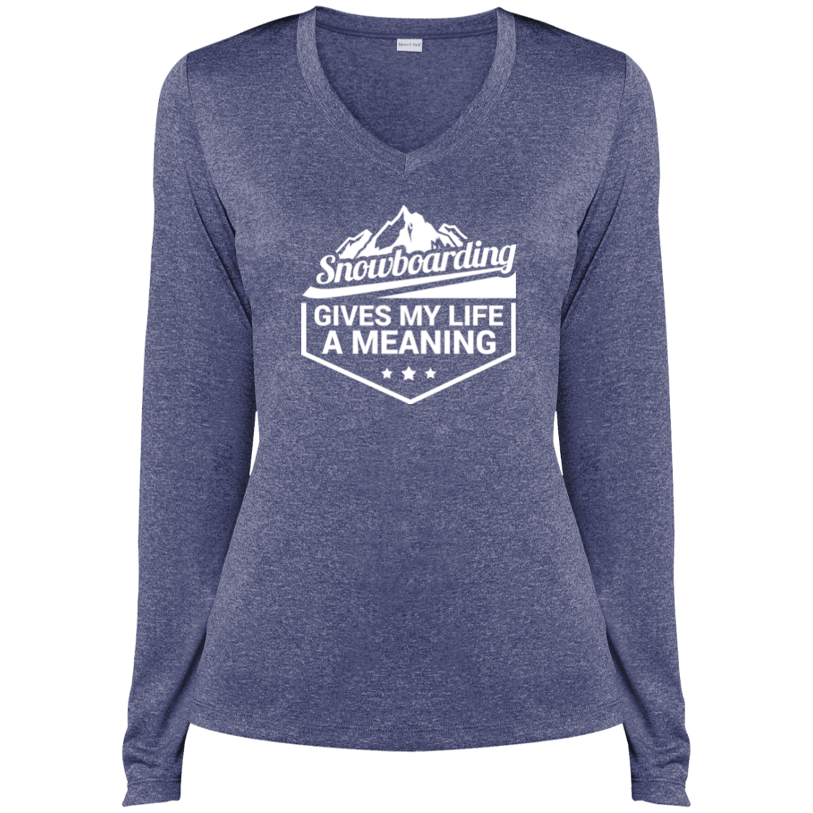 Snowboarding Gives My Life A Meaning Ladies Tees and Tank Tops - Powderaddicts