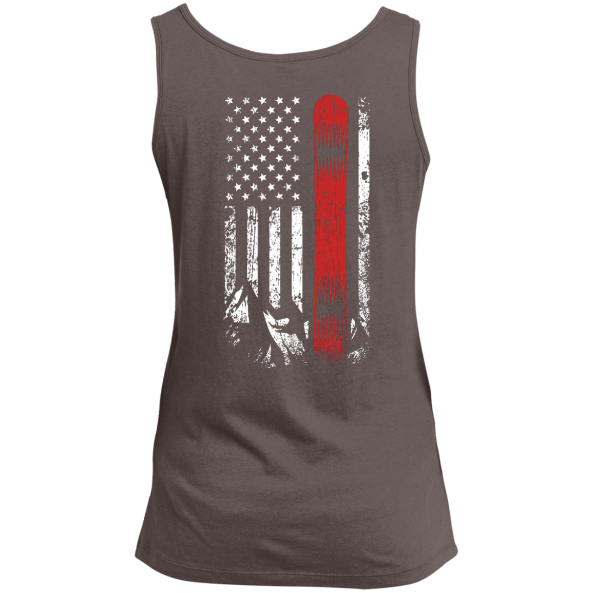 USA Snowboard Flag Tank Tops - Powderaddicts