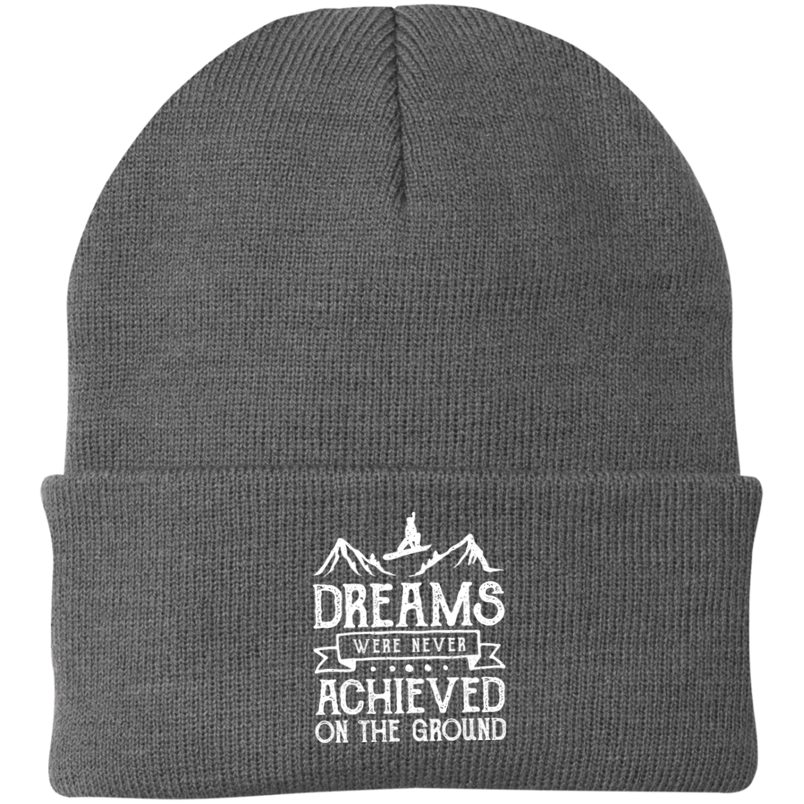 Dreams were Never Achieved on the Ground Knit Cap - Powderaddicts