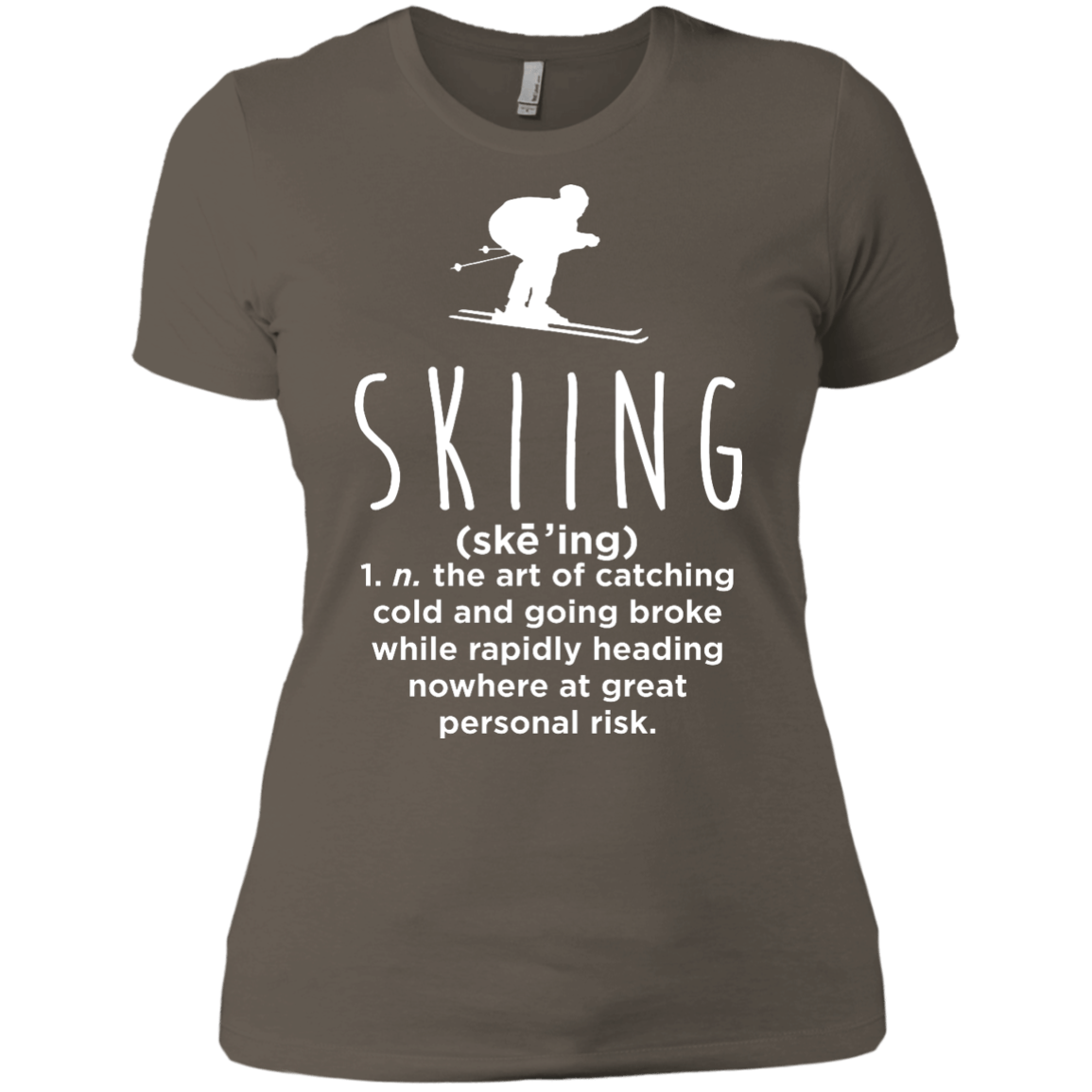 Skiing Definition Ladies Tees - Powderaddicts