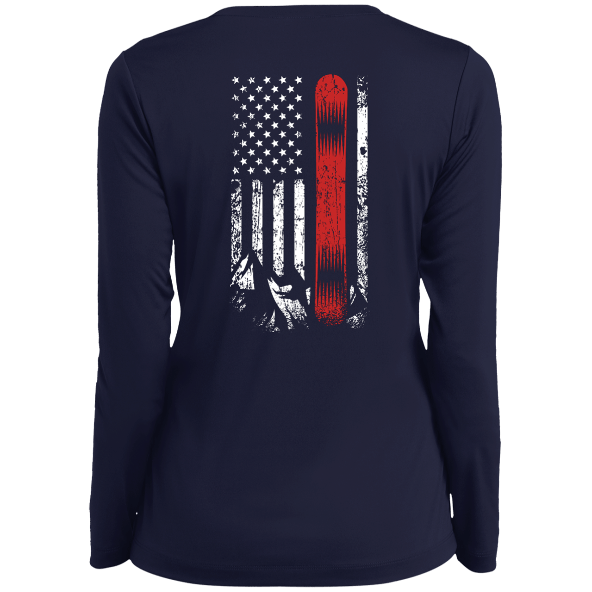 USA Snowboard Flag Long Sleeves - Powderaddicts