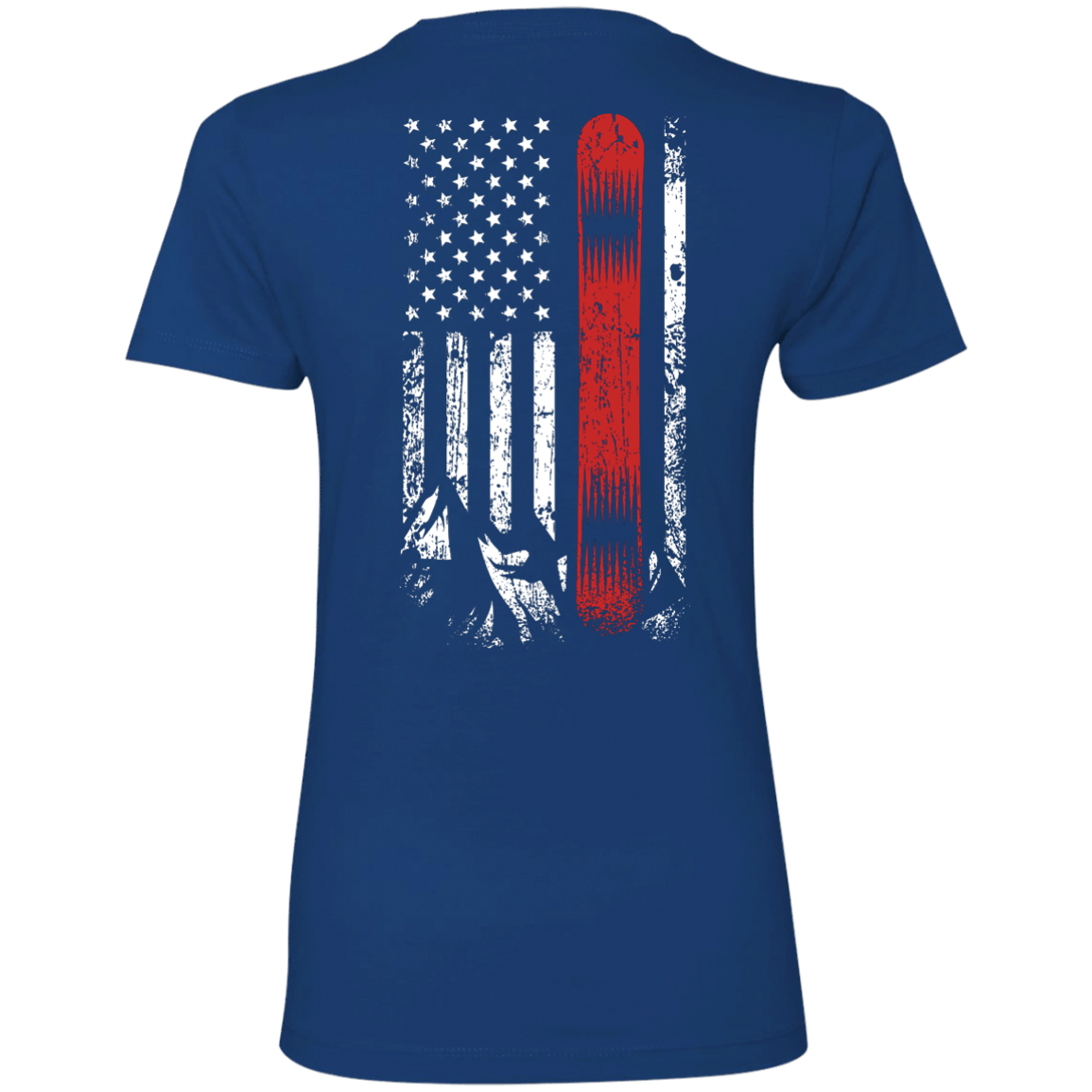 USA Snowboard Flag Ladies Tees - Powderaddicts