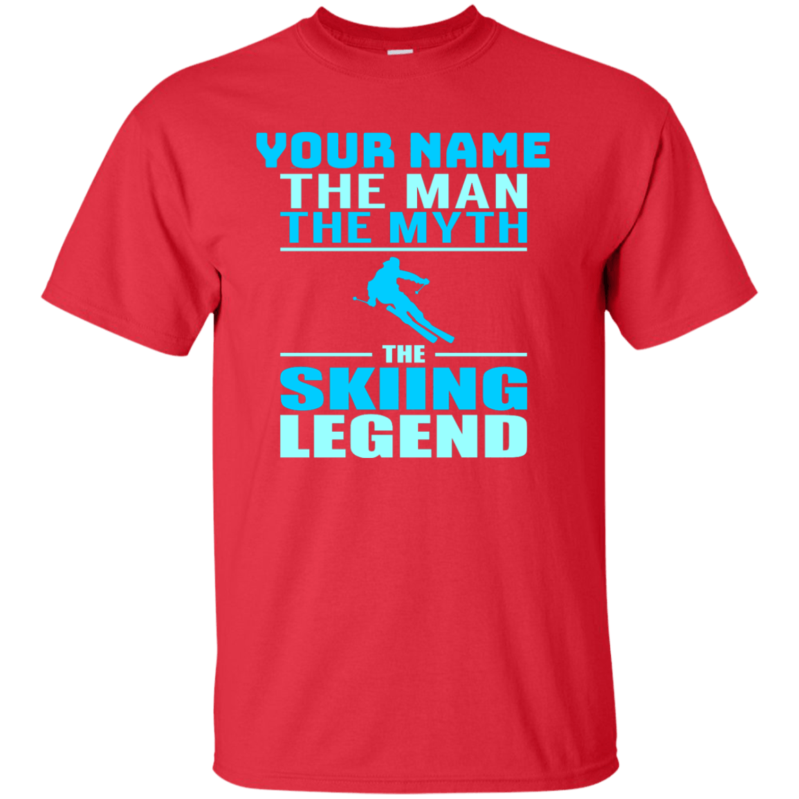 Personalized The Man The Myth The Skiing Legend Tees - Powderaddicts
