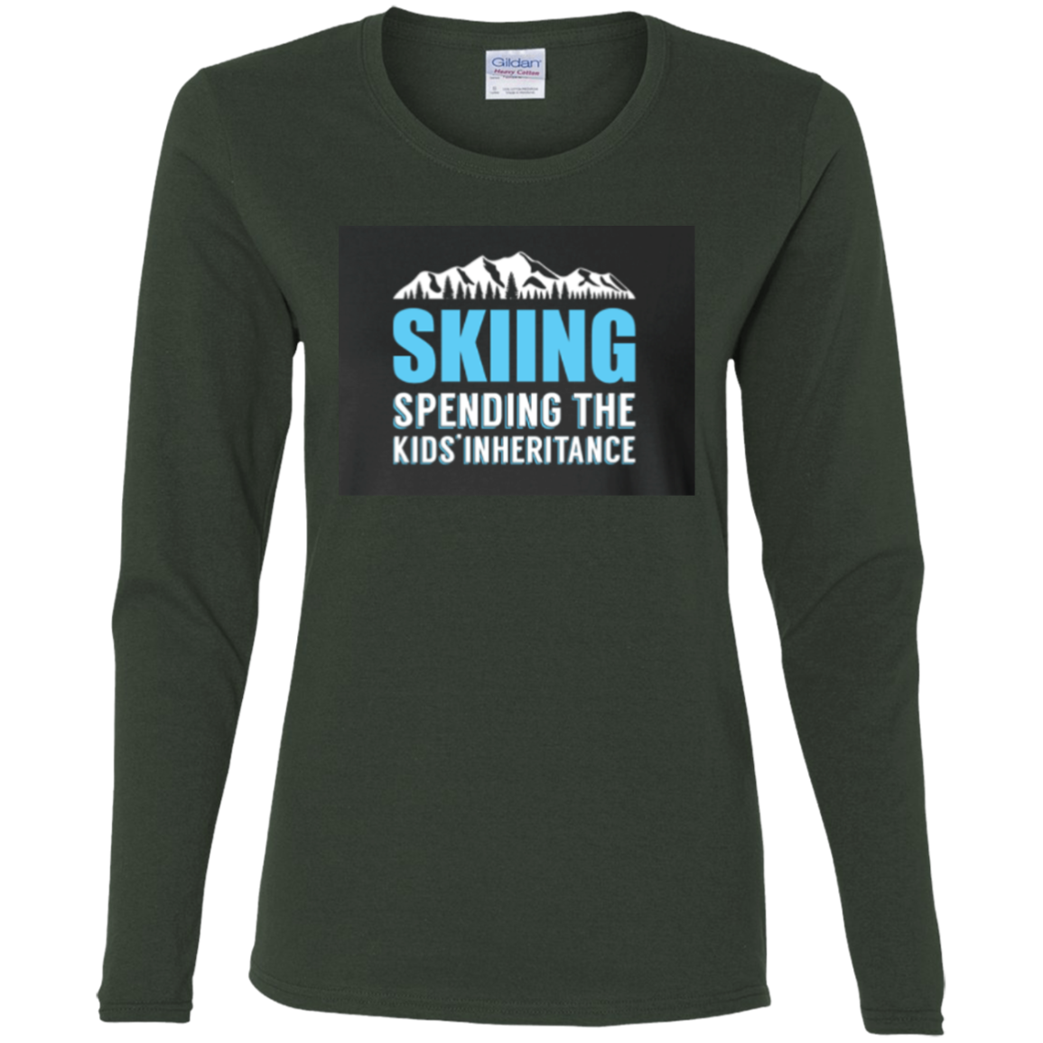 Skiing Spending The Kids Inheritance Long Sleeves - Powderaddicts