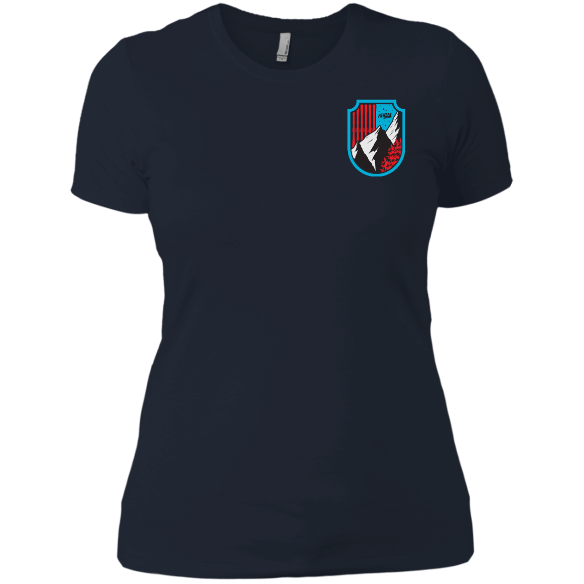 Ski Flag Ladies Tees and V-Neck - Powderaddicts