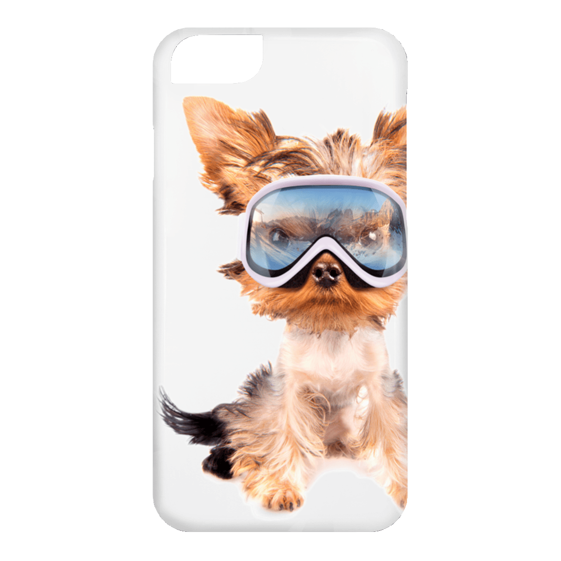 Yorkie Skier Phone Cases - Powderaddicts