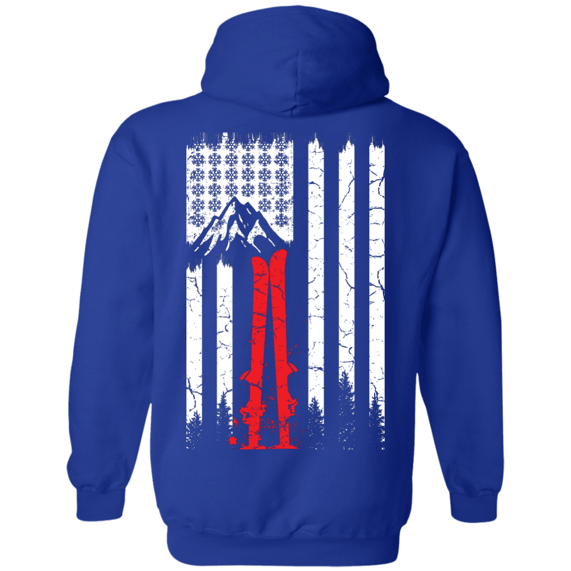 Snowflakes N Stripes Hoodies - Powderaddicts