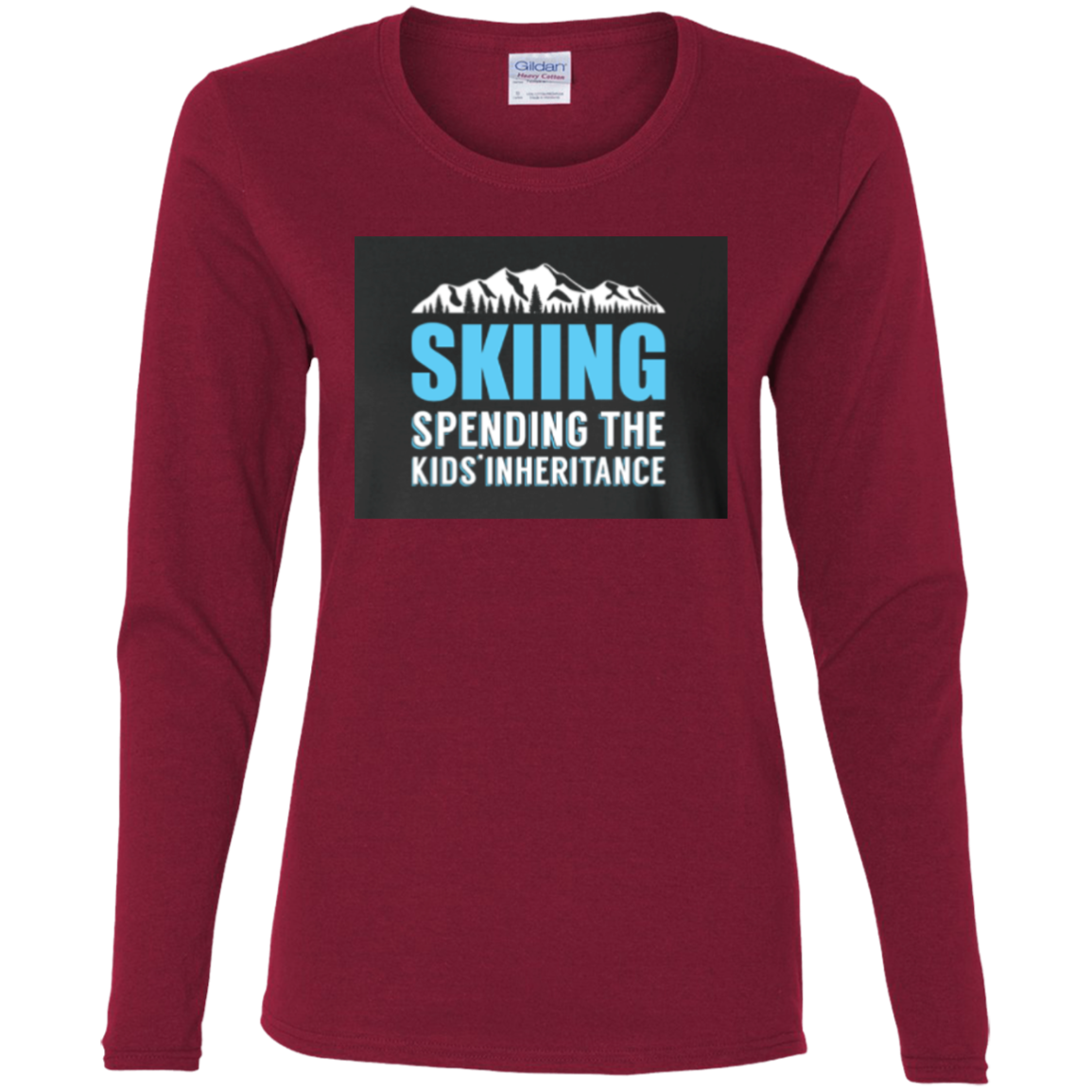 Skiing Spending The Kids Inheritance Long Sleeves - Powderaddicts
