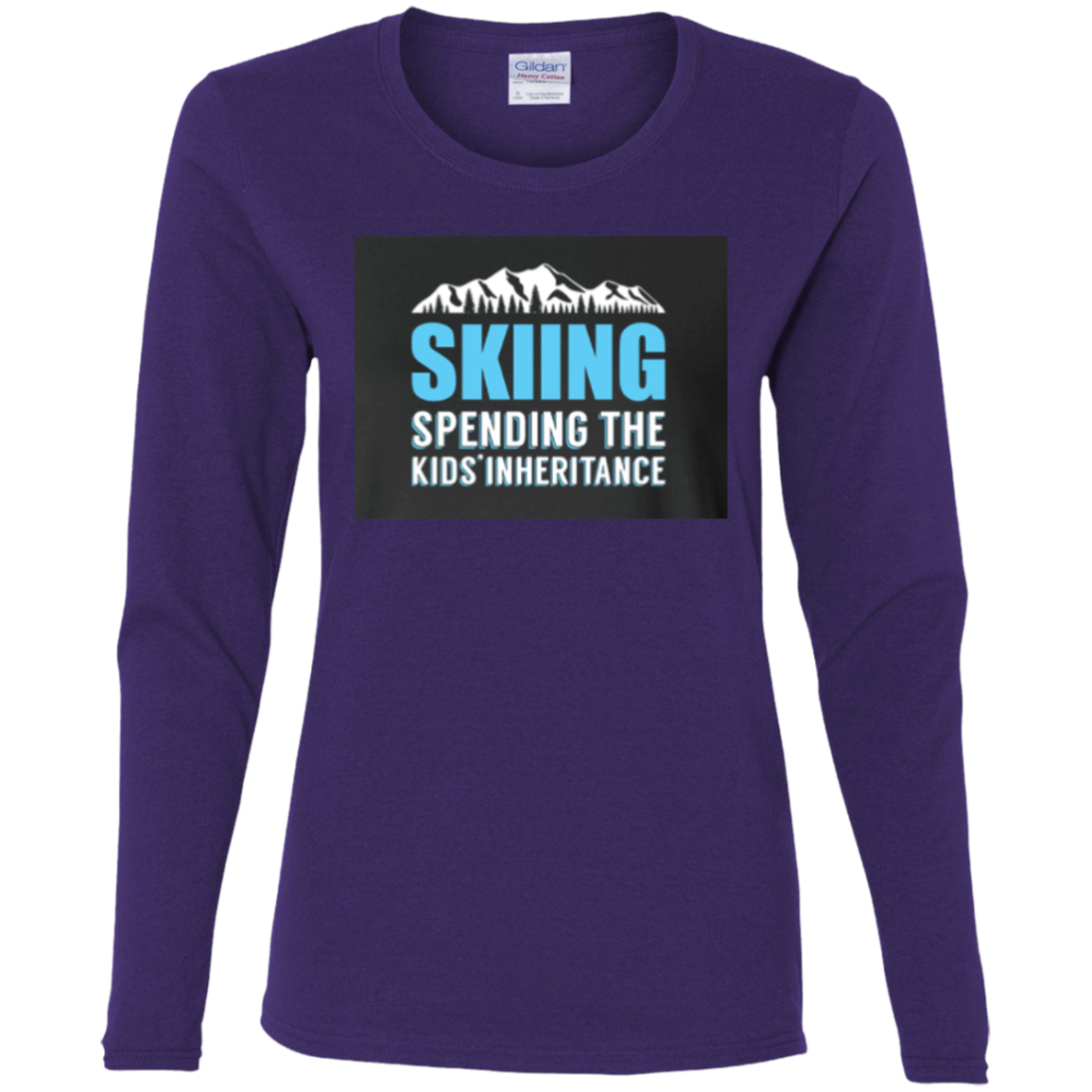 Skiing Spending The Kids Inheritance Long Sleeves - Powderaddicts