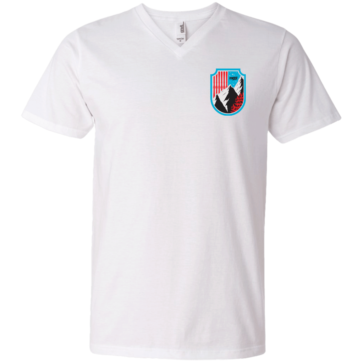 Ski Flag Men's Tees and V-Neck - Powderaddicts