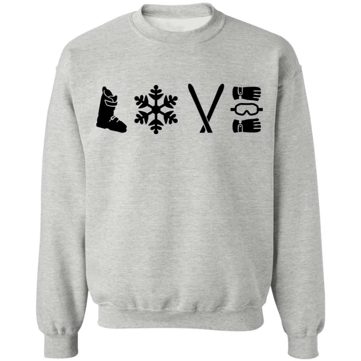Love Ski Men's Crewneck Pullover Sweatshirt - Powderaddicts