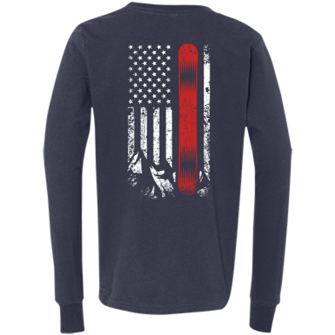 USA Snowboard Flag Youth Long Sleeves - Powderaddicts