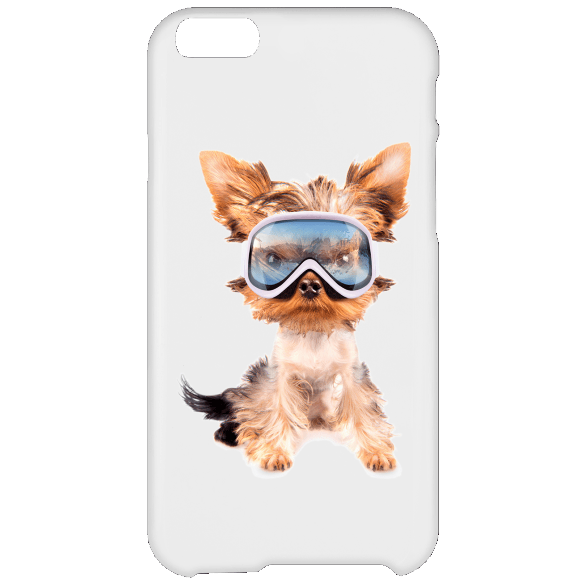 Yorkie Skier Full Phone Cases - Powderaddicts