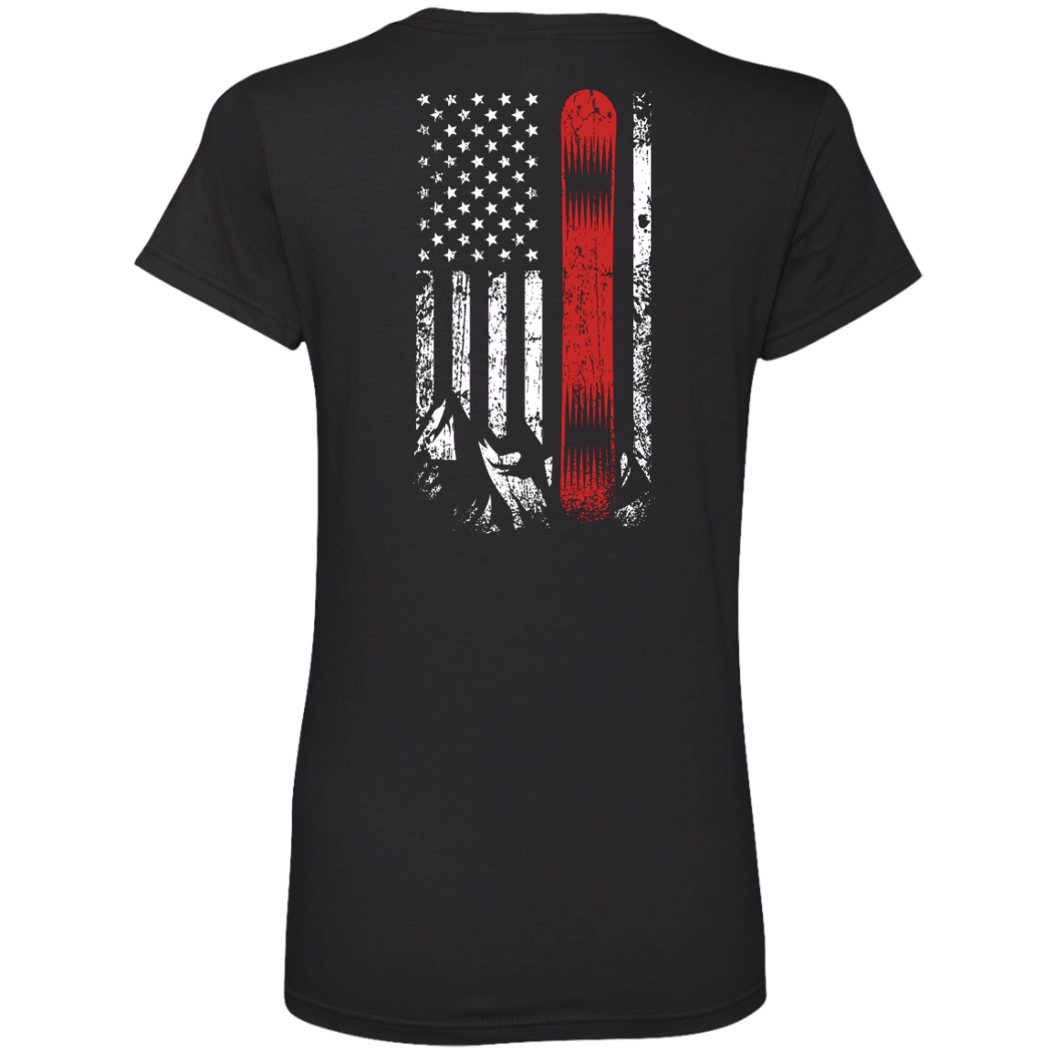 USA Snowboard Flag Ladies Tees - Powderaddicts