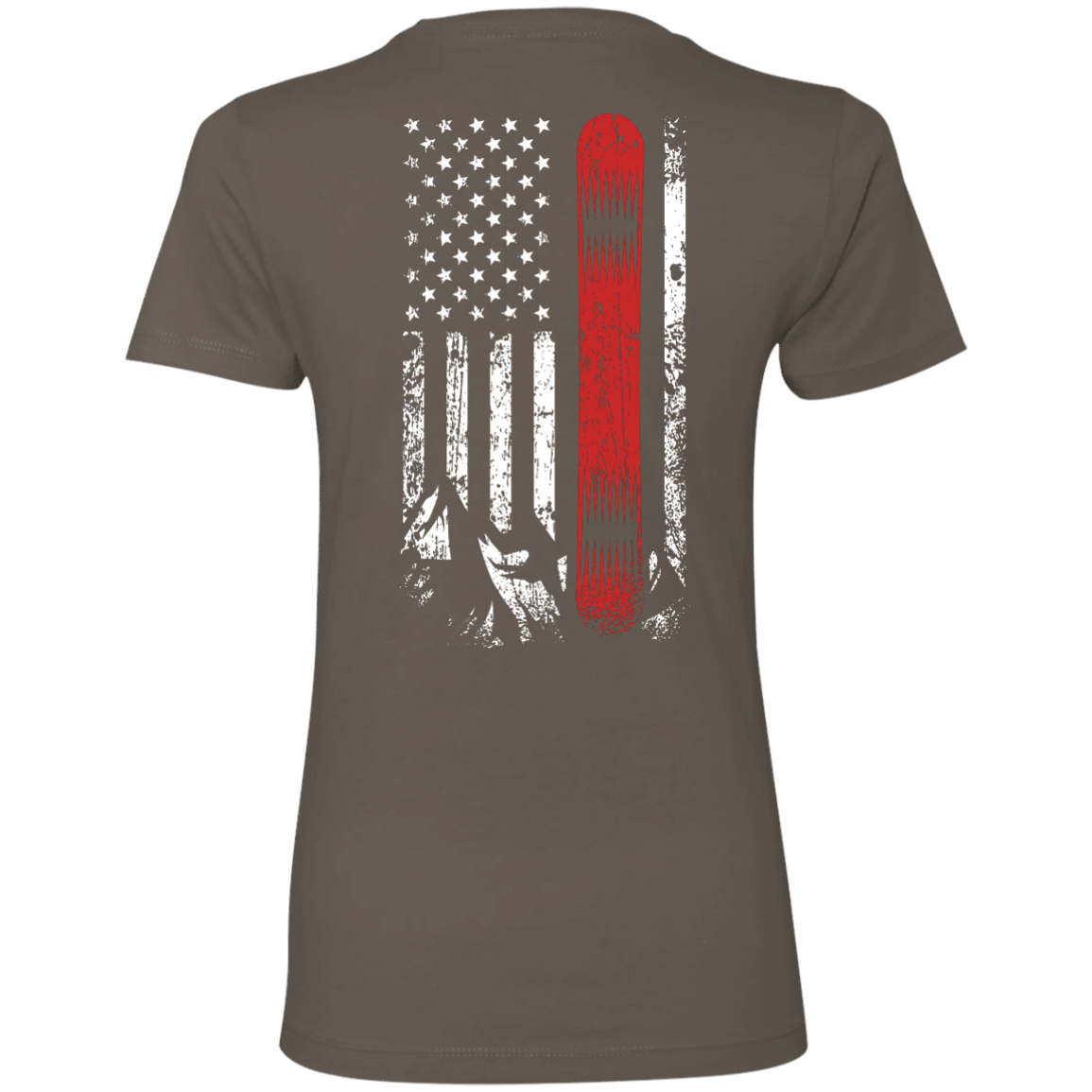 USA Snowboard Flag Ladies Tees - Powderaddicts