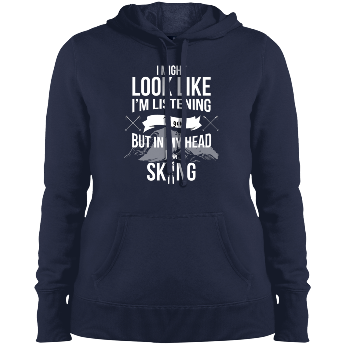 Skiing Ladies' Pullover Hooded Sweatshirt - Powderaddicts