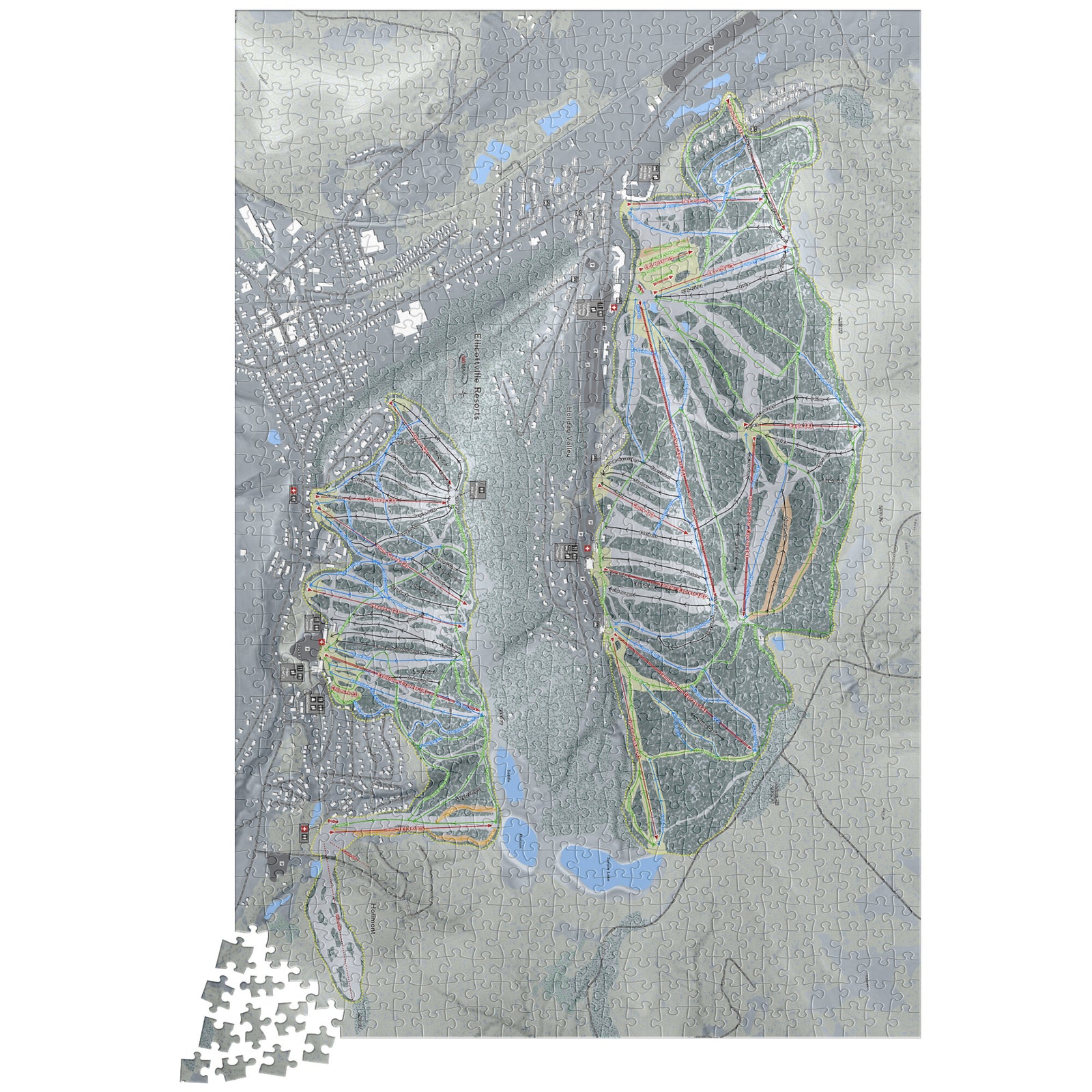 Holiday Valley Combo, New York Ski Trail Map