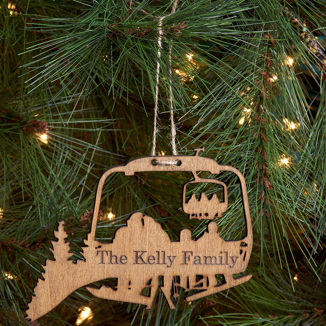 PERSONALIZED Chairlift Ski & Snowboard Family Christmas Ornament (๐บ๐ธ Made In The USA) - Powderaddicts