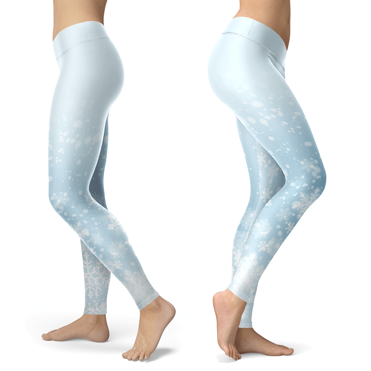 Blue and White Snow Leggings - Powderaddicts