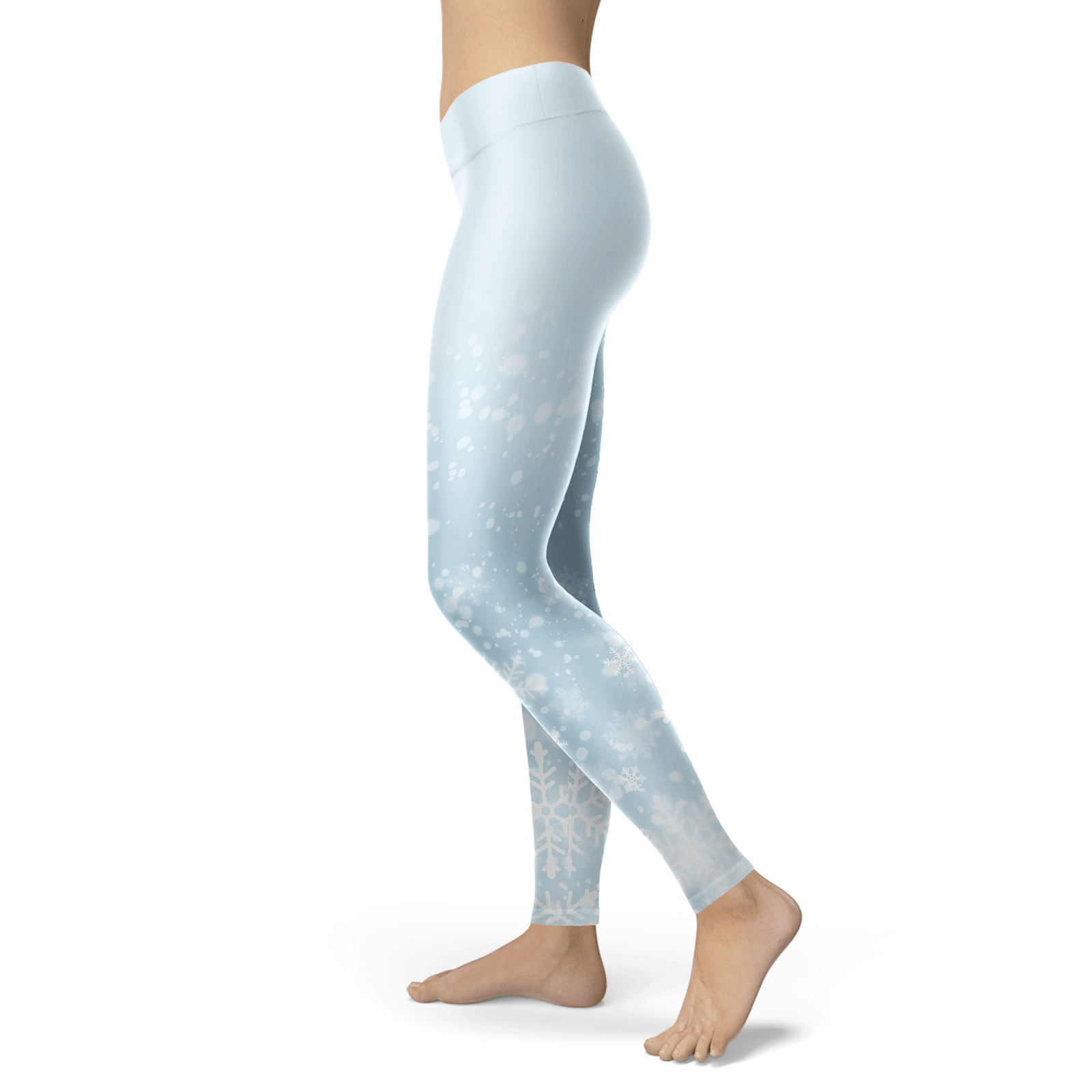 Blue and White Snow Leggings - Powderaddicts