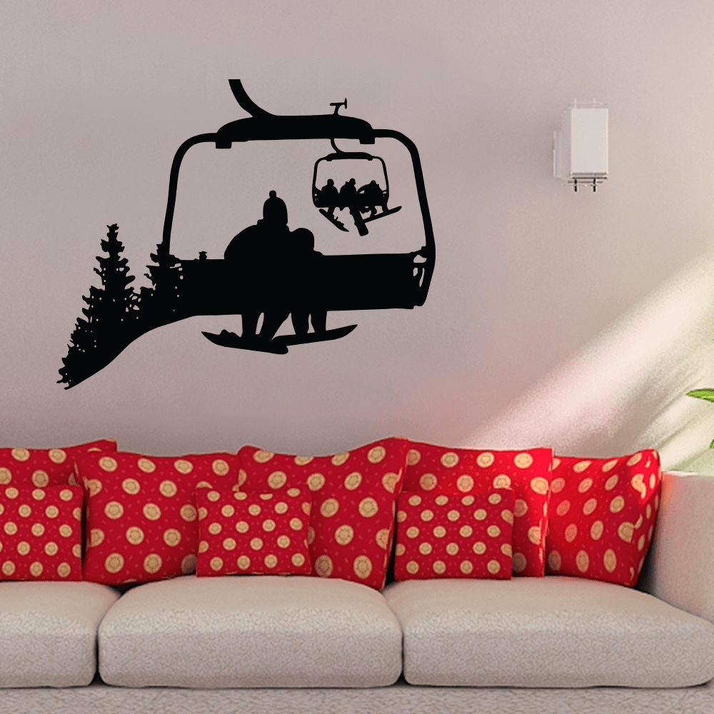 Snowboard Chairlift Decal - Powderaddicts