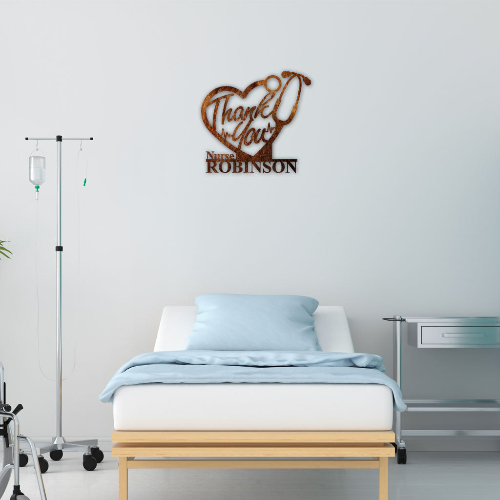 PERSONALIZED Thank You Nurses Metal Wall Art (🇺🇸 Made In The USA) - Powderaddicts